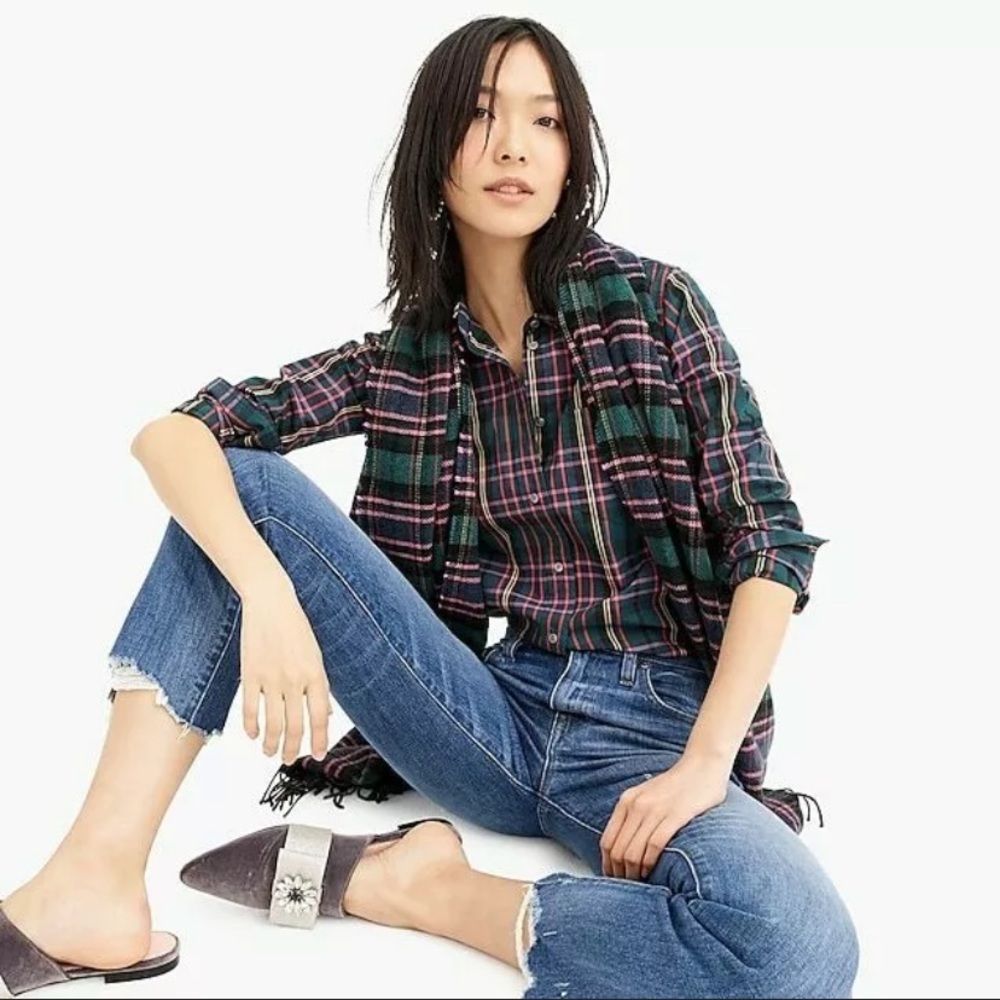 J. CREW | Tartan Boyfriend Button Down